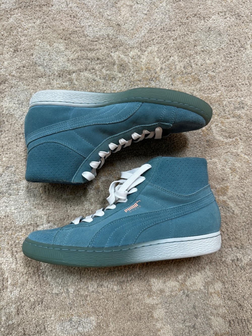 Pink Dolphin Suede Gradient Hi-Top Sneaker